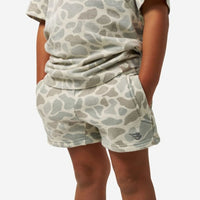 Burlebo Youth Vintage Washed Shorts | Classic Deer Camo