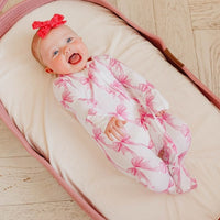 Copper Pearl Bamboo Zip-up Footie Pajama | Bow My Gosh