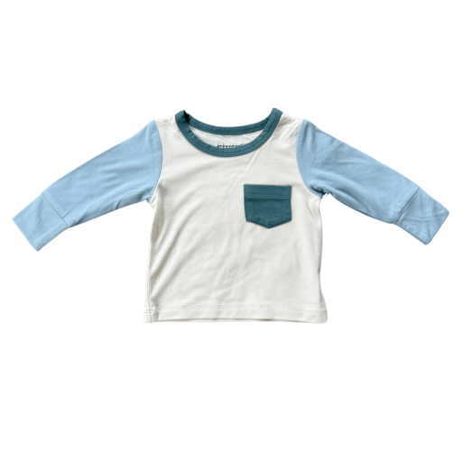 Babysprouts Colorblock Pocket Shirt | Ski Blue