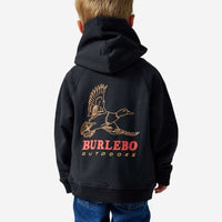 Burlebo Youth Fleece Hoodie Duck Wild | Black
