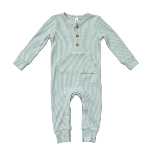Babysprouts Clothing Company Waffle Romper | Blue Haze