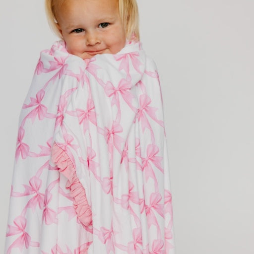 Copper Pearl Bamboo Ruffled Three | layer Quilt | Bow My Gosh
