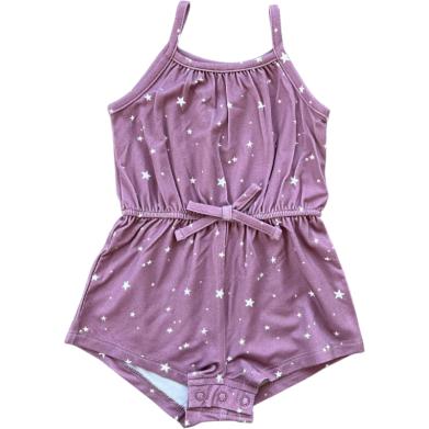 Baby Sprouts Baby Summer Romper | Mini Stars In Dusty Mauve