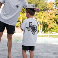 Burlebo Texas Camo Flying B | Short Sleeve | Ash Grey