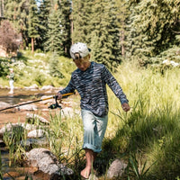 Burlebo Youth Performance Hoodie | Tiger Stripe Camo - Wetland