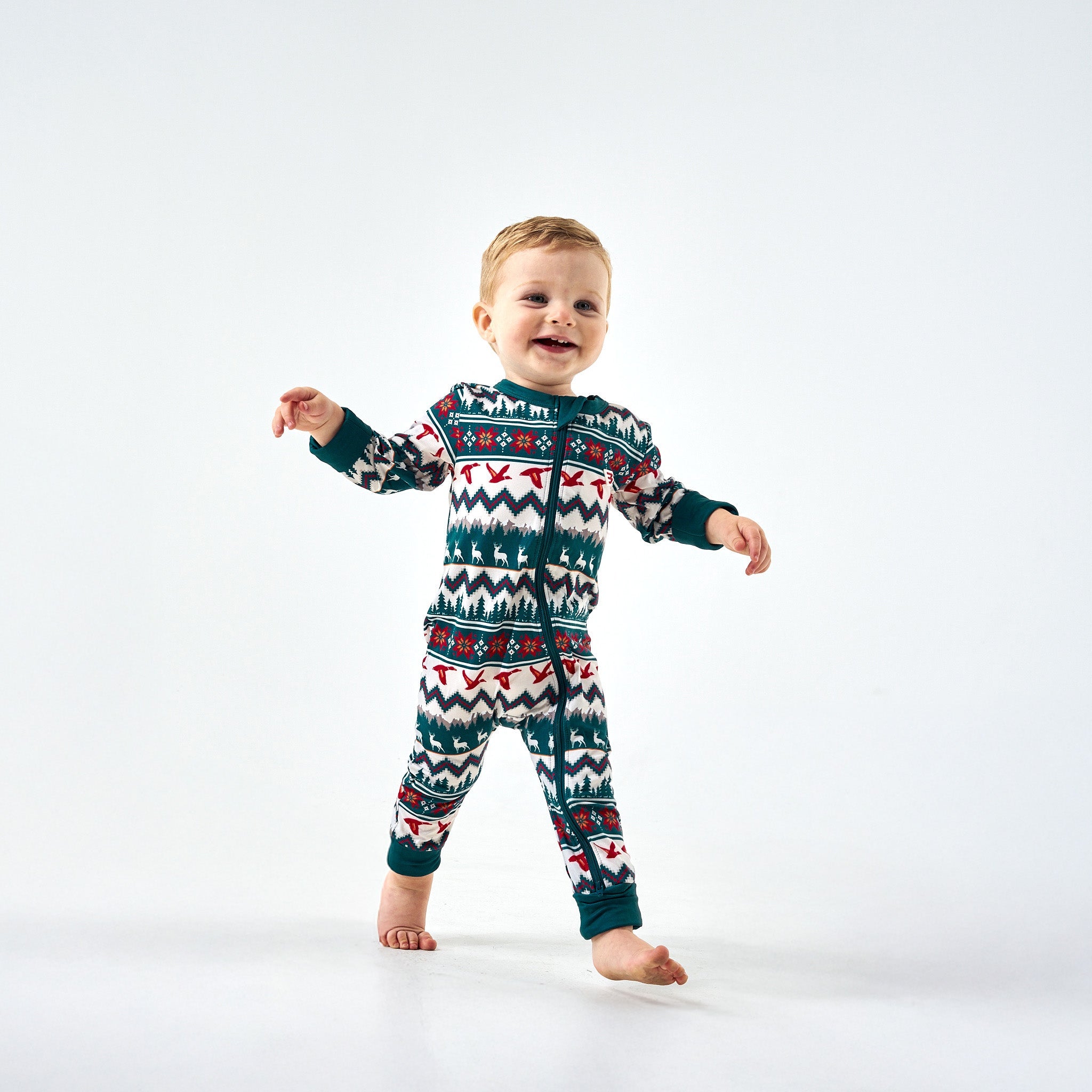 Burlebo Baby Zip Up | Christmas