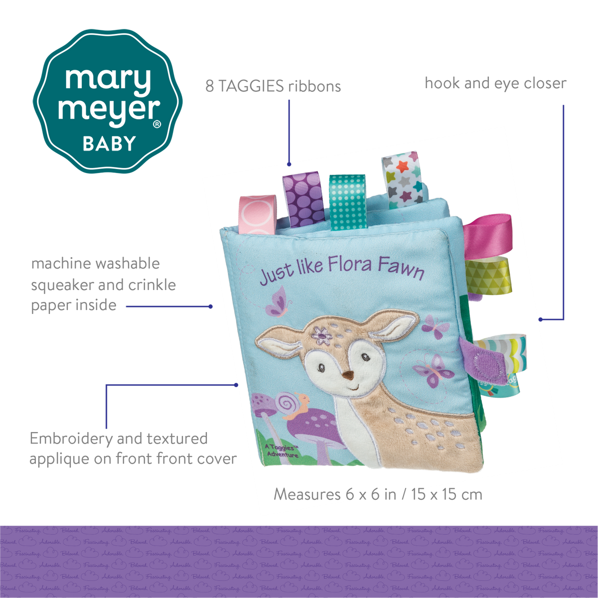 Mary Meyer Taggies Flora Fawn Soft Book – 6″