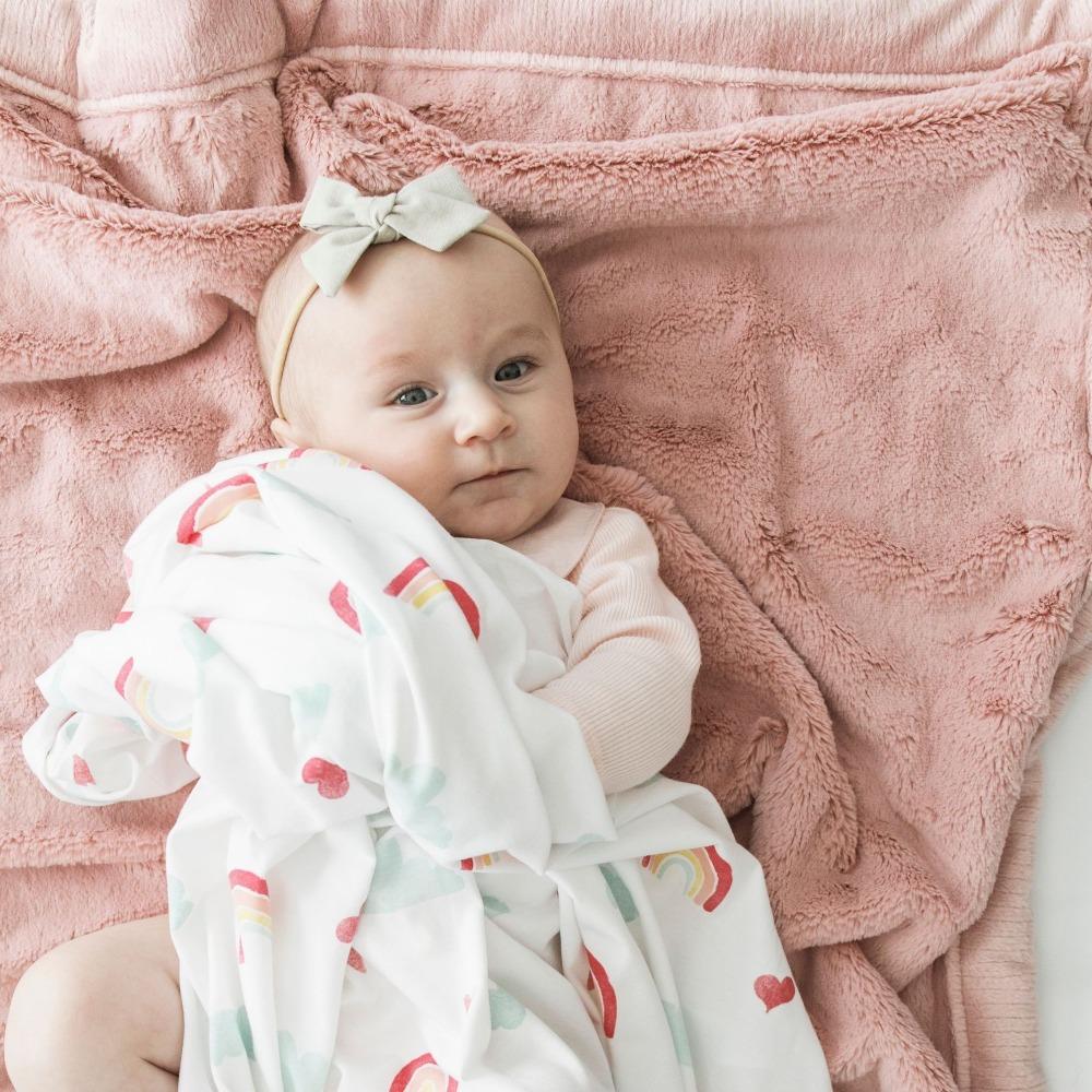 Saranoni Lush Receiving Blanket | Ballet Slipper