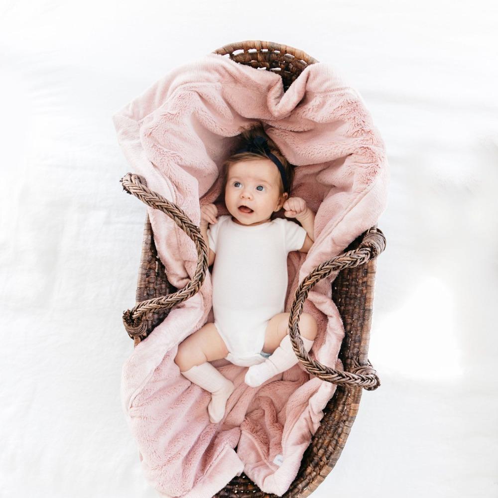 Saranoni Lush Receiving Blanket | Ballet Slipper