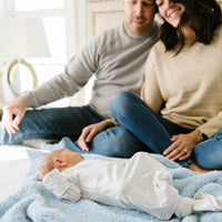 Saranoni Bamboni Receiving Blanket | Light Blue