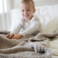 Saranoni Bamboni Receiving Blanket | Taupe