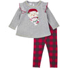 Mud Pie Santa Tunic & Check Legging Set