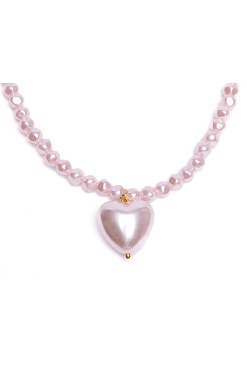 Great Pretenders Pink Pearl Heart Necklace