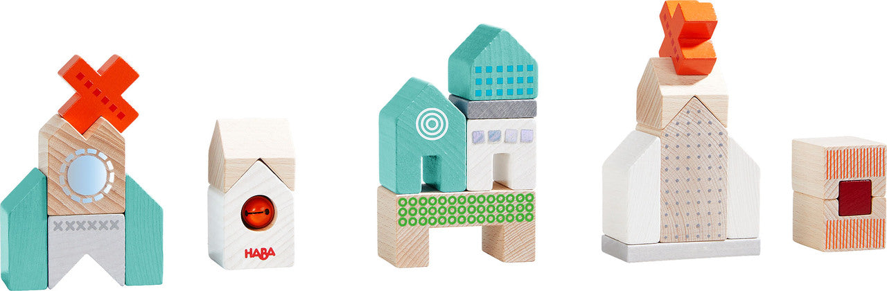 Haba Dog & Cat 31-Piece Wooden Building Block Set