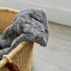 Saranoni Grand Faux Fur Receiving Blanket | Chinchilla