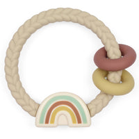 Ritzy Rattle™ Silicone Teether Rattles: Neutral Rainbow