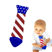 Tasty Tie Silicone Teether, Crinkle Toy & Baby Tie