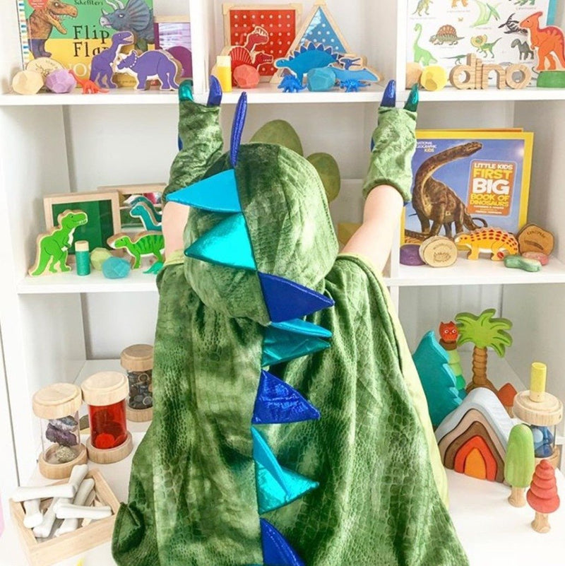 Dragon Cape with Claws, Green/Blue