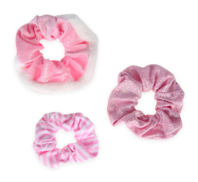 Velvet & Fur Ornament Scrunchie Set