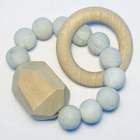 Sugar + Maple Silicone + Beechwood Teether Gem