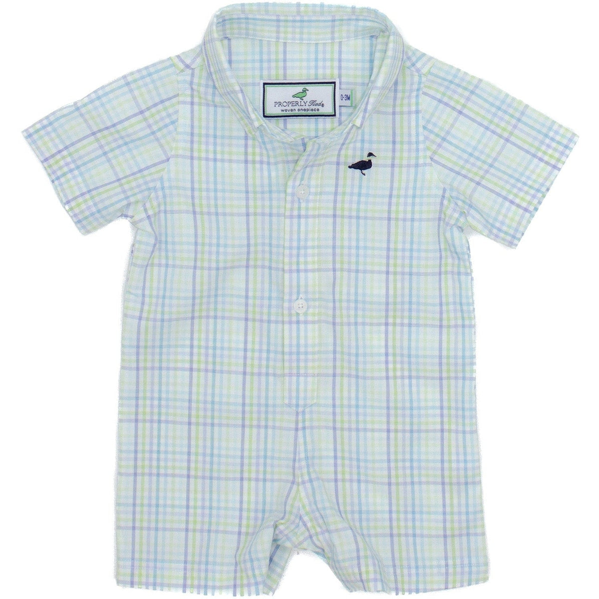 Properly Tied Lucky Duck Baby Seasonal Shortall | Laguna