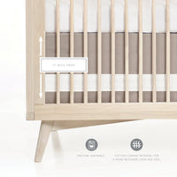 Solid Crib Skirt - Dove Taupe