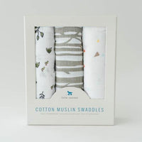 Little Unicorn Cotton Muslin Swaddle Blanket Set - Forest Friends