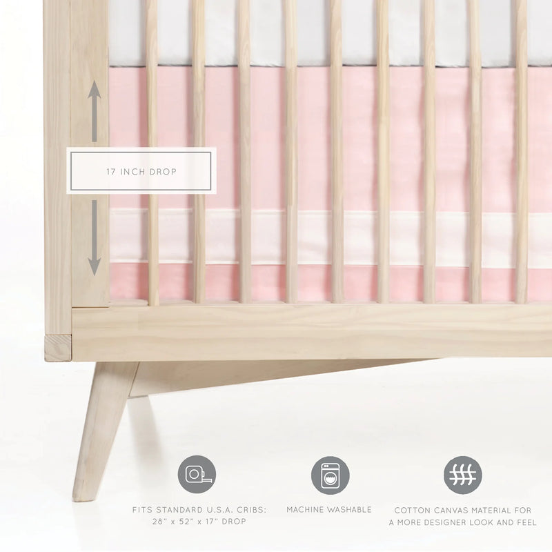 SOLID CRIB SKIRT - BLUSH