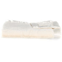 Saranoni Lush Satin Border Receiving Blanket | Ivory