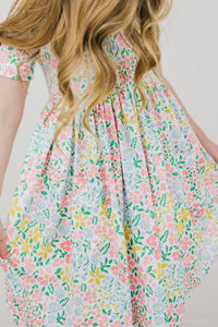 Mila & Rose Daffodils S/S Pocket Twirl Dress
