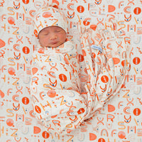 Posh Peanut Alphabet Medley Infant Swaddle & Beanie Set