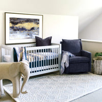 SOLID CRIB SKIRT - INDIGO