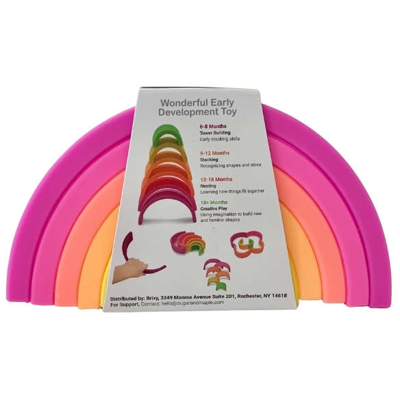 Sugar + Maple Rainbow Stacker (6 pc) | Neon