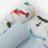 Little Unicorn Deluxe Muslin Swaddle Blanket Set - Air Show