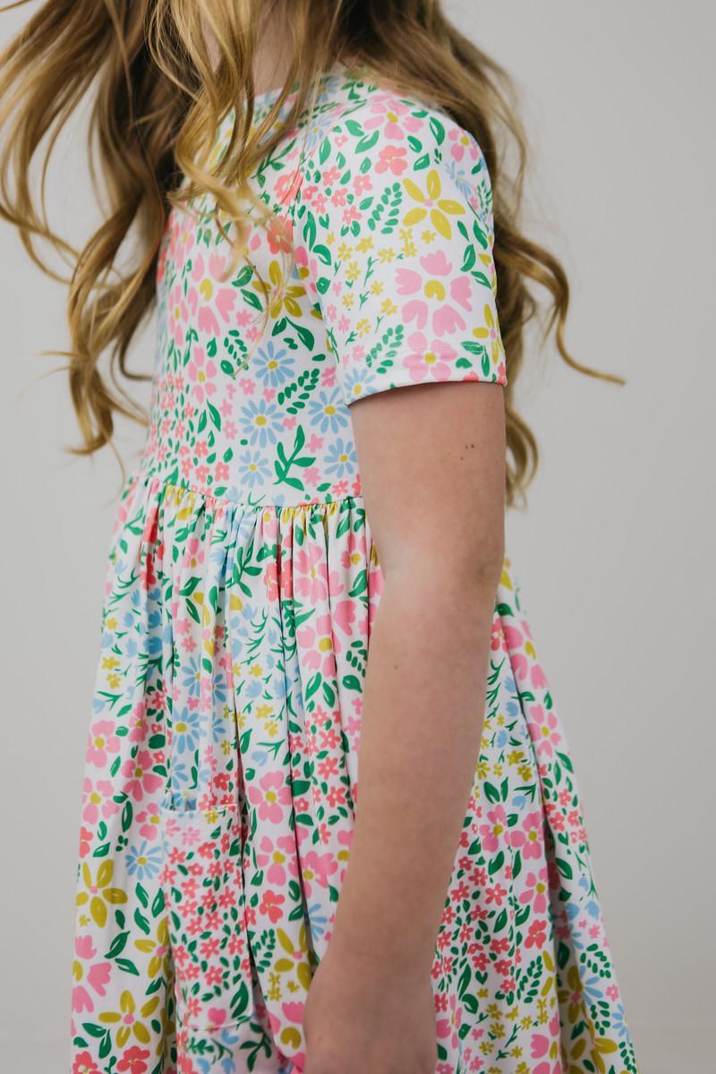 Mila & Rose Daffodils S/S Pocket Twirl Dress