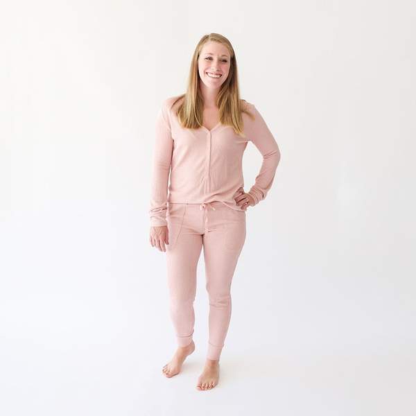 Desert Rose Waffle - Women LS PJ Set