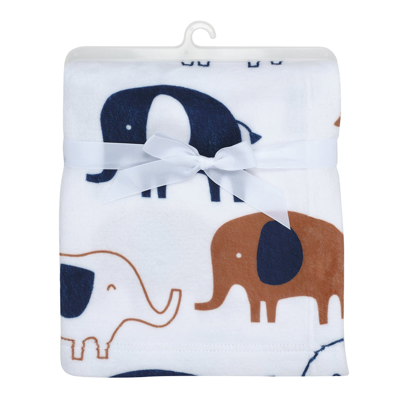 Lambs & Ivy Playful Elephant Baby Blanket