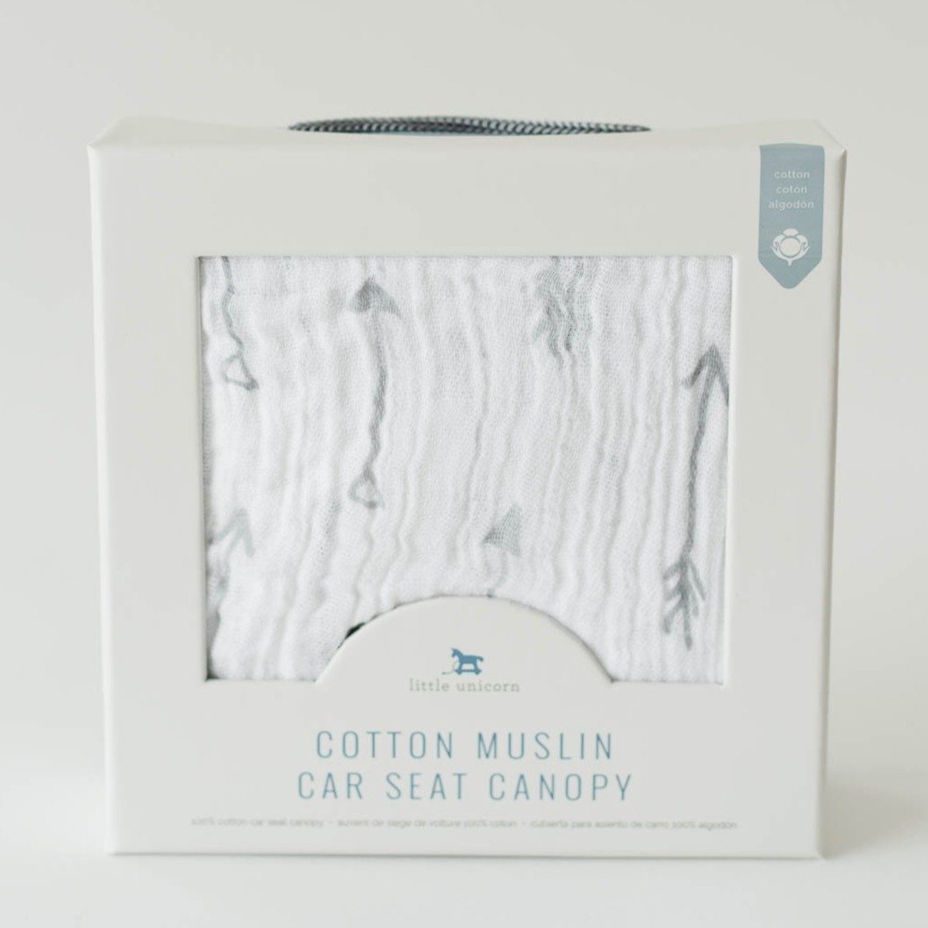 Little Unicorn Cotton Muslin Car Seat Canopy - Arrow