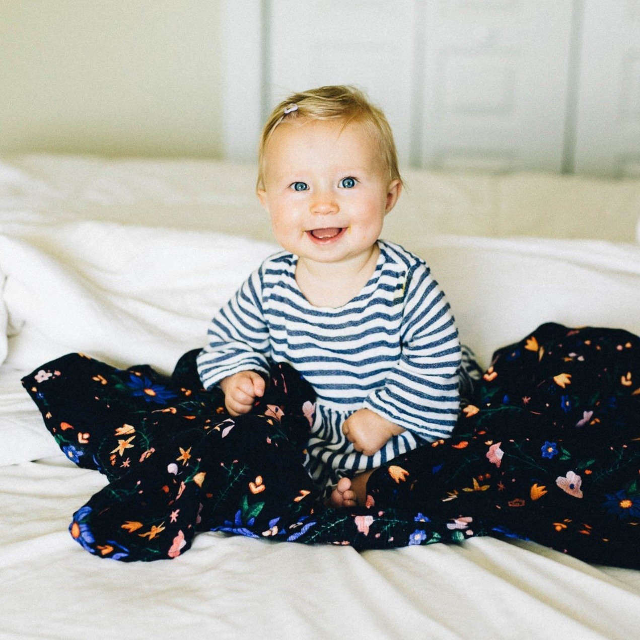 Little Unicorn Cotton Swaddle - Floral Stitch