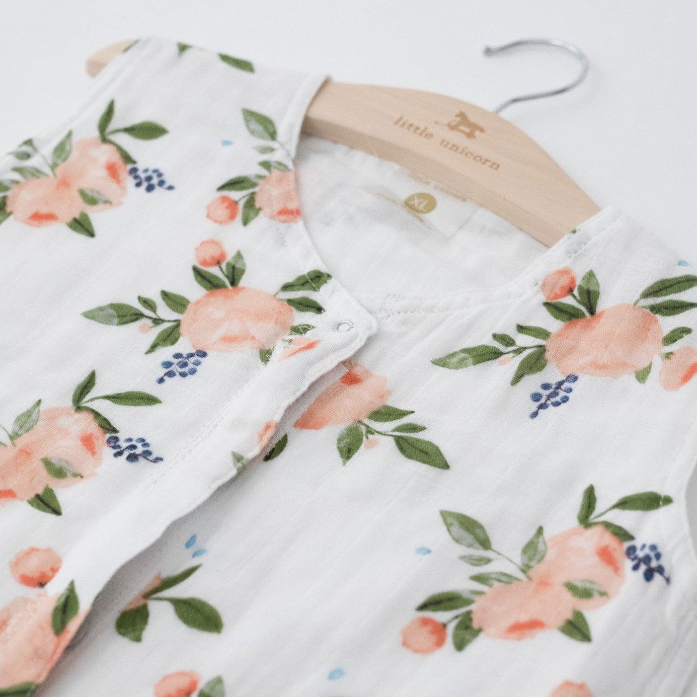 Little Unicorn Cotton Muslin Sleep Bag - Watercolor Roses